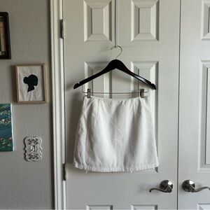 Glassons white corduroy mini skirt